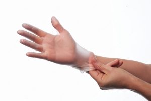 Stock Photo Female Hands Using Vinyl Gloves 1735557905 Transformed